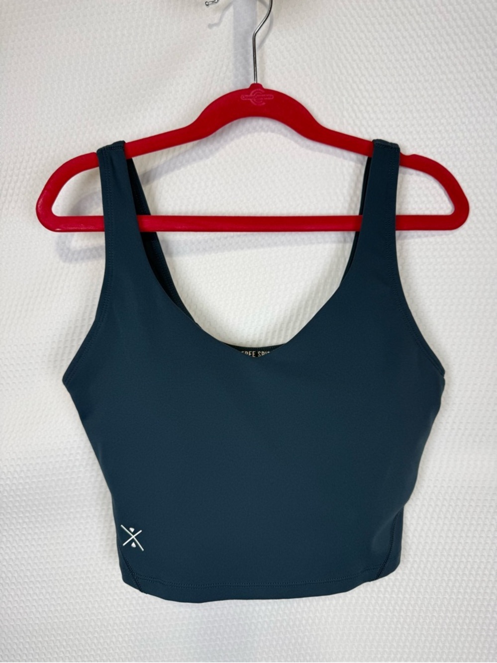 Free Spirit Outlet XS Teal Blue Longline Sports Bra Crop Tank Athletic Top - Picture 1 of 9